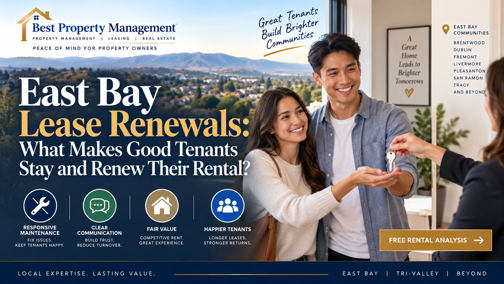 East Bay Lease Renewals: What Makes Good Tenants Stay and Renew Their Rental?