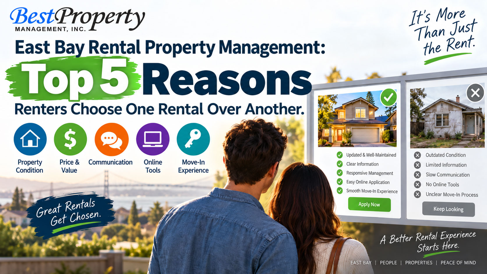 East Bay Rental Property Management: Top 5 Reasons Renters Choose One Rental Over Another